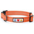 Recycled Dog Collar with Reflective Puppy Collar Small Coral