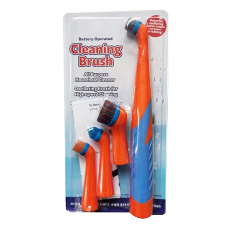 Bathroom Electric Brush Shoe Brush Cleaning Tool Gaps Corner Cleaning Wireless Cleaning Brush with 4Pcs Brush Heads