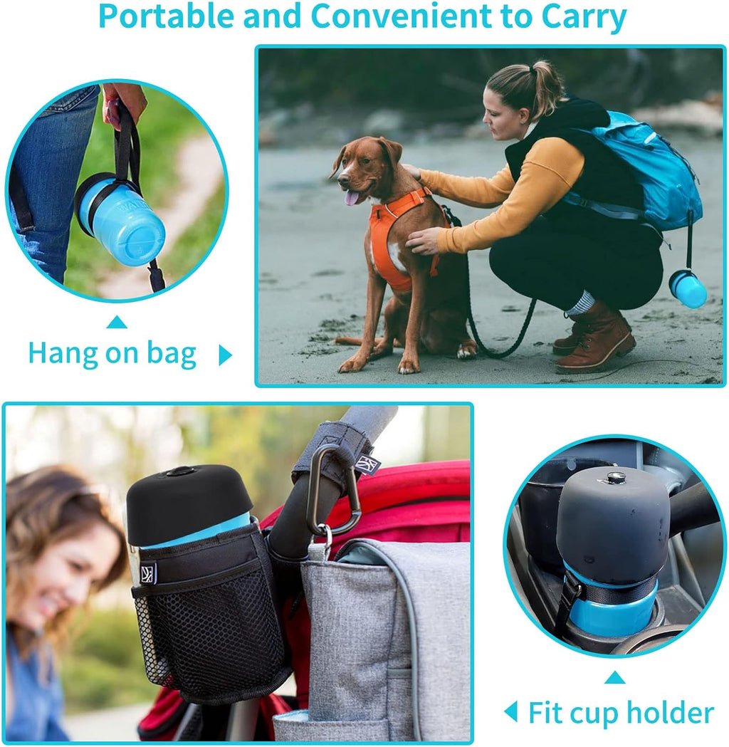 Dog Water Bottle, Portable Dog Water Bowl Dispenser Puppy Travel Water Bowl, Pet Water Bottle for Thirsty Dogs Outdoor Walking, Hiking, Travel, Leak Proof & BPA Free-Safe Hydration